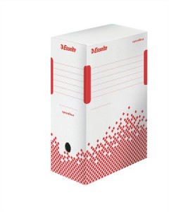 ESSELTE Speedbox archiváló doboz, A4, 150 mm, újrahasznosított karton, fehér
