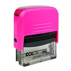 Bélyegző, COLOP "Printer C 30", neon pink ház és védőtalp