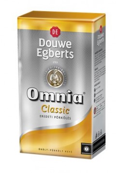 Kávé, pörkölt, őrölt, vákuumos csomagolásban, 1000 g,  DOUWE EGBERTS "Omnia"