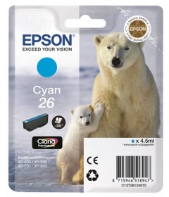 EPSON T26124010 kék tintapatron, 4,5ml (XP 600, 700, 800)