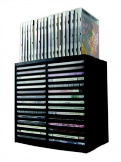 FELLOWES Spring CD-tároló, automata kiemelőrendszerű, 30+18 db-os, fekete