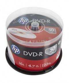 DVD-R lemez, 4,7 GB, 16x, 50 db, hengeren, HP