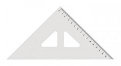 Háromszög vonalzó, műanyag, 45 °, KOH-I-NOOR