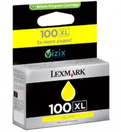 LEXMARK 100XL, 14N1071B sárga tintapatron, 600 oldal (Pro 705, 805, 905)
