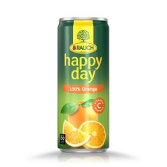 Gyümölcslé, 100%, 0,33 l, RAUCH "Happy day", Orange