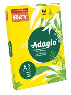 REY Adagio másolópapír, színes, A3, 80 g , intenzív sárga