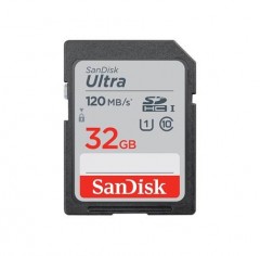 Memóriakártya, SDHC, 32 GB, CL10/UHS-I, 120 Mb/s, SANDISK, "Ultra"