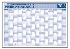 Tervező naptár, fémléces, 70x100 cm, 2016 évi, STIEFEL