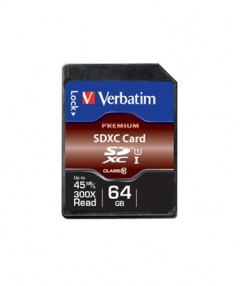 VERBATIM 64GB SDXC, Class 10 memóriakártya