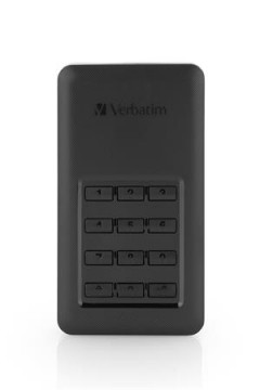 SSD (külső memória), 256GB, USB 3.1, 256 bit AES hardveres titkosítás, VERBATIM, "Secure Portable" fekete