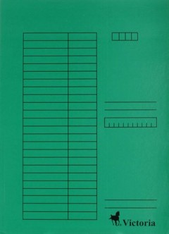 VICTORIA pólyás dosszié, karton, A4, zöld