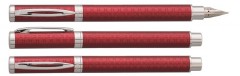 Töltőtoll, M, piros tolltest, krómszínű klip, VUARNET, "Exception"