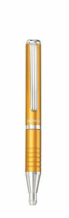 Golyóstoll, 0,24 mm, teleszkópos, arany színű tolltest, ZEBRA "SL-F1", kék